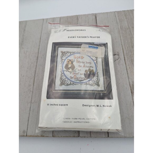 GNW Needleworks No 800 Every Father's Prayer Needle Point Kit 11" Square - Picture 1 of 5